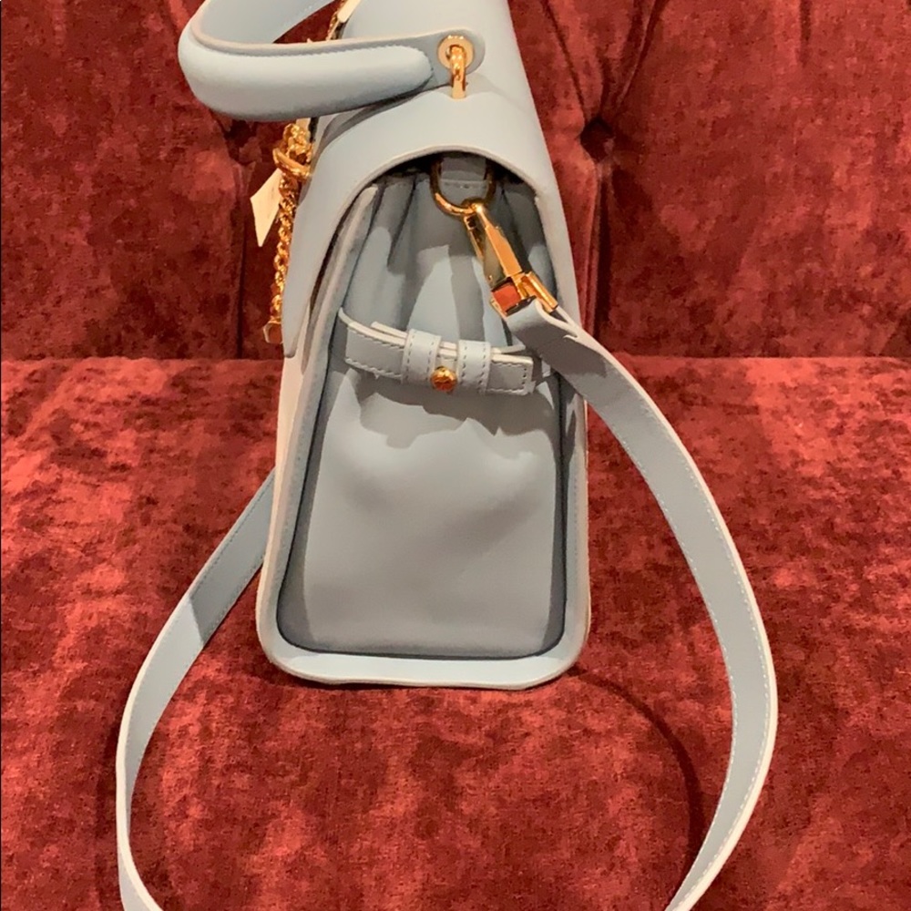 Luna italy Paley Leather Satchel in Light Blue - Picture 3 of 6
